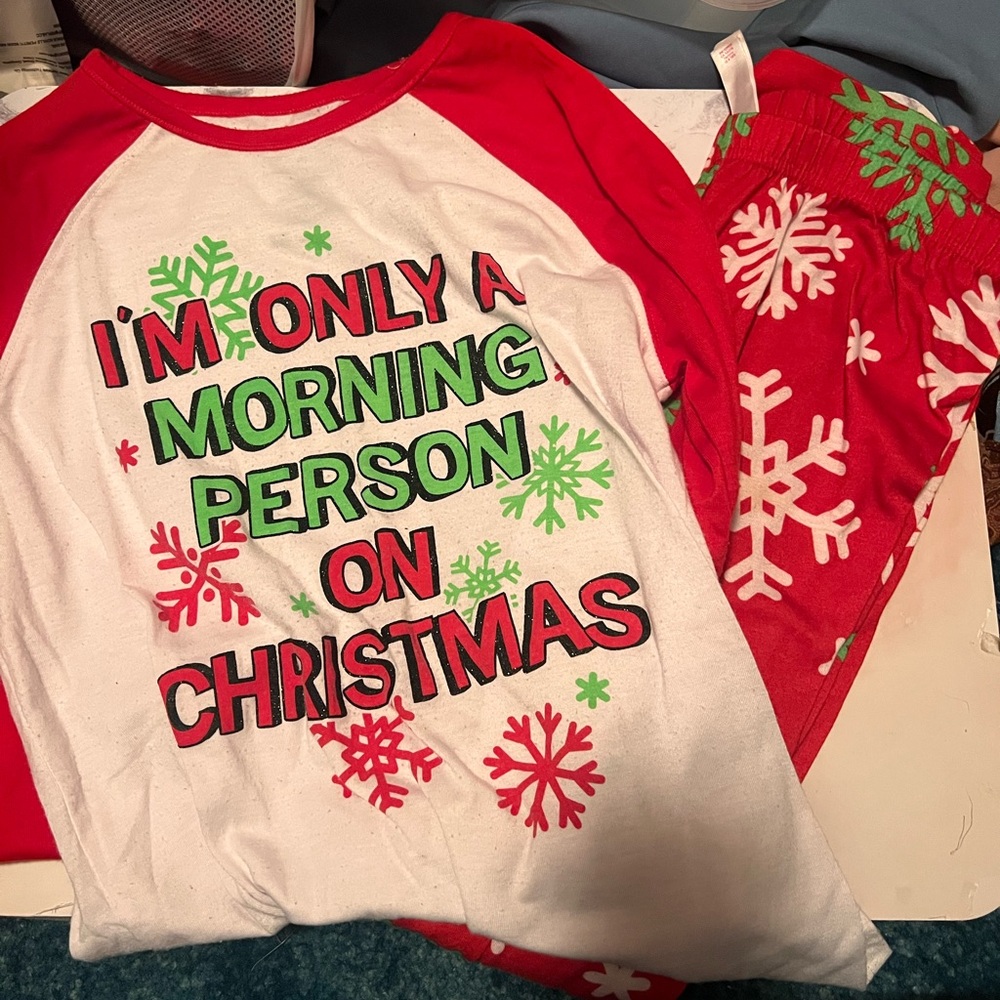 Justice I’m only a morning person on Christmas pajamas